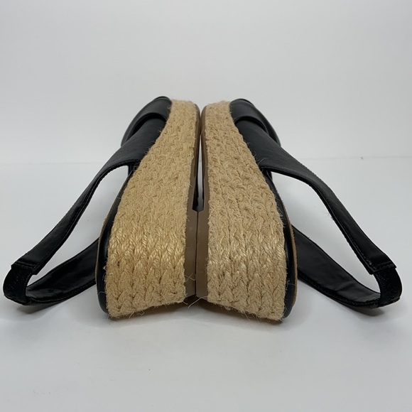 G.H. BASS & Co. Black Wedge Sandals Size 6.5 - Picture 9 of 16